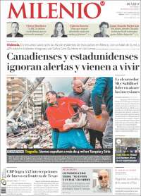 Portada de Milenio de Monterrey (Mexico)