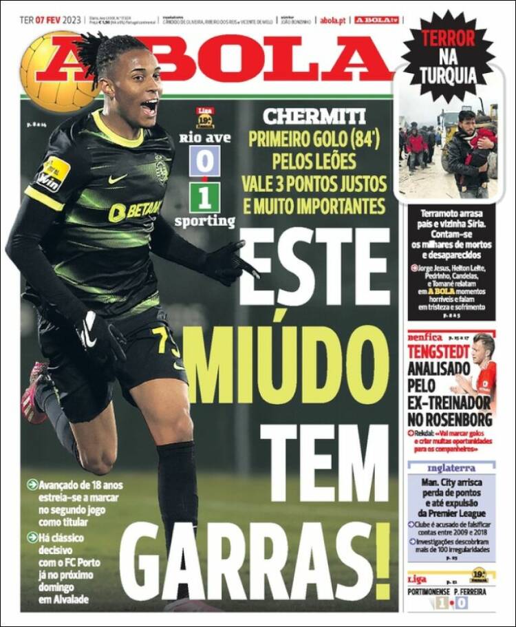 Portada de A Bola (Portugal)