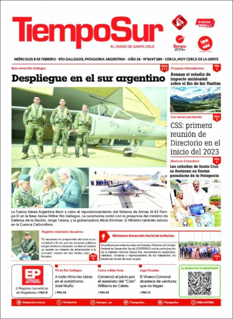 Portada de Tiempo Sur (Argentina)