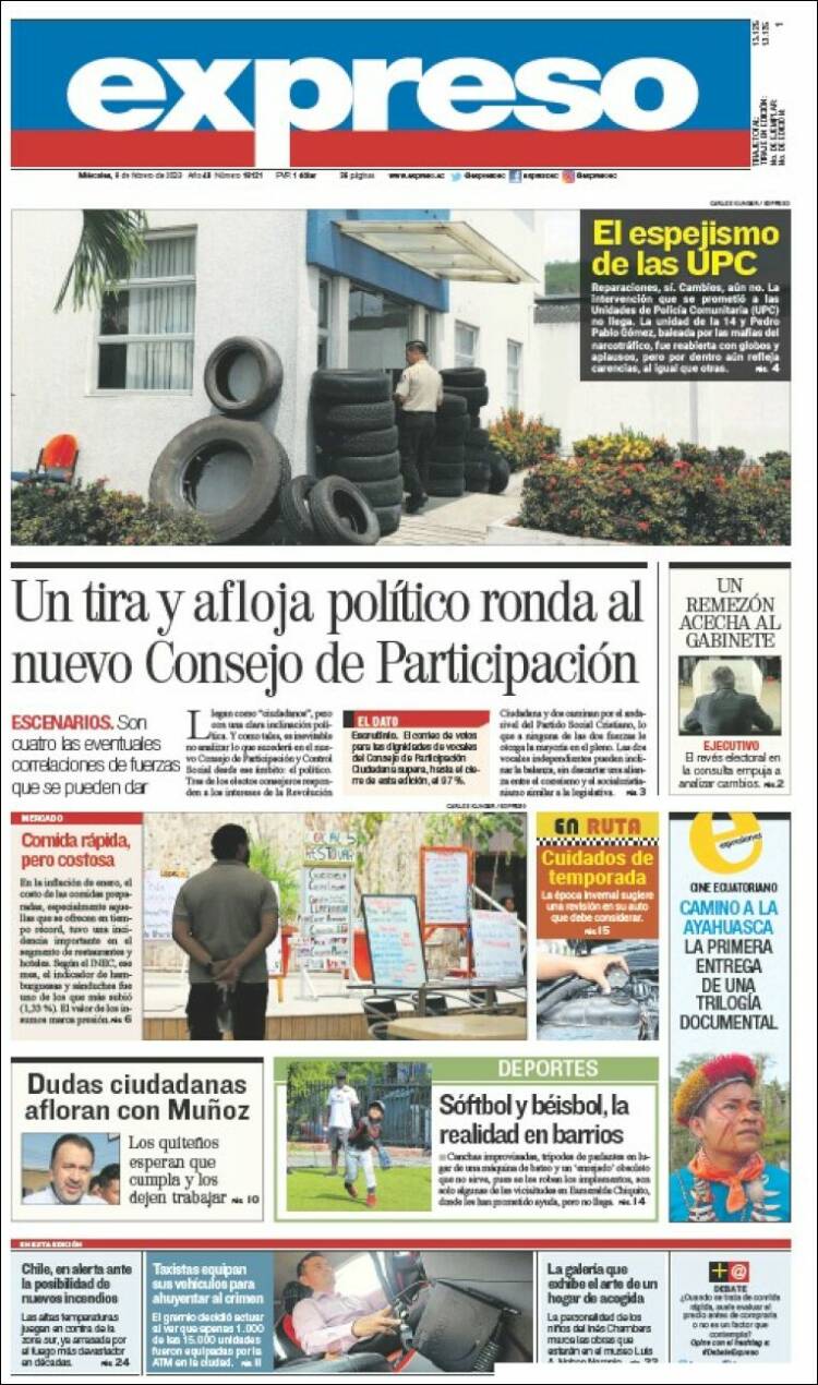 Portada de Expreso (Ecuador)