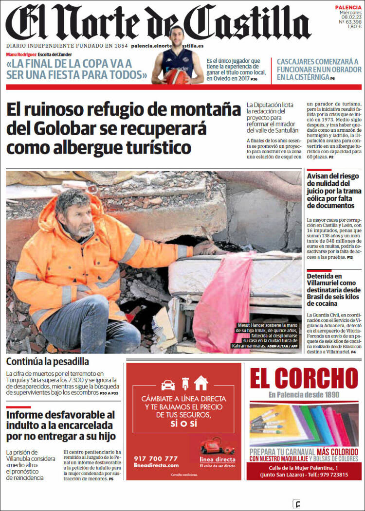 Portada de Norte de Castilla - Palencia (Spain)