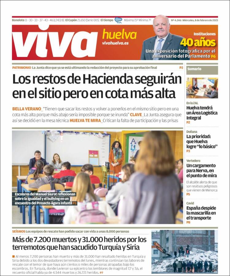 Portada de Viva Huelva (España)