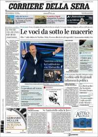 Portada de Corriere della Sera (Italia)