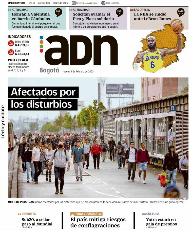 Portada de ADN - Bogotá (Colombia)