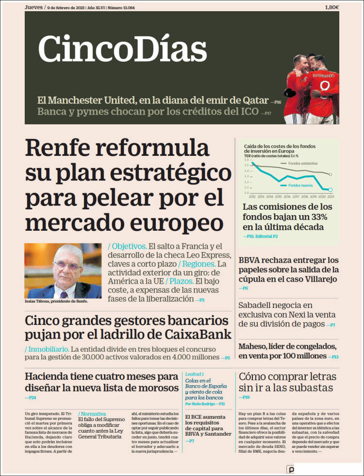 Portada de Cinco Días (Espa&ntilde;a)