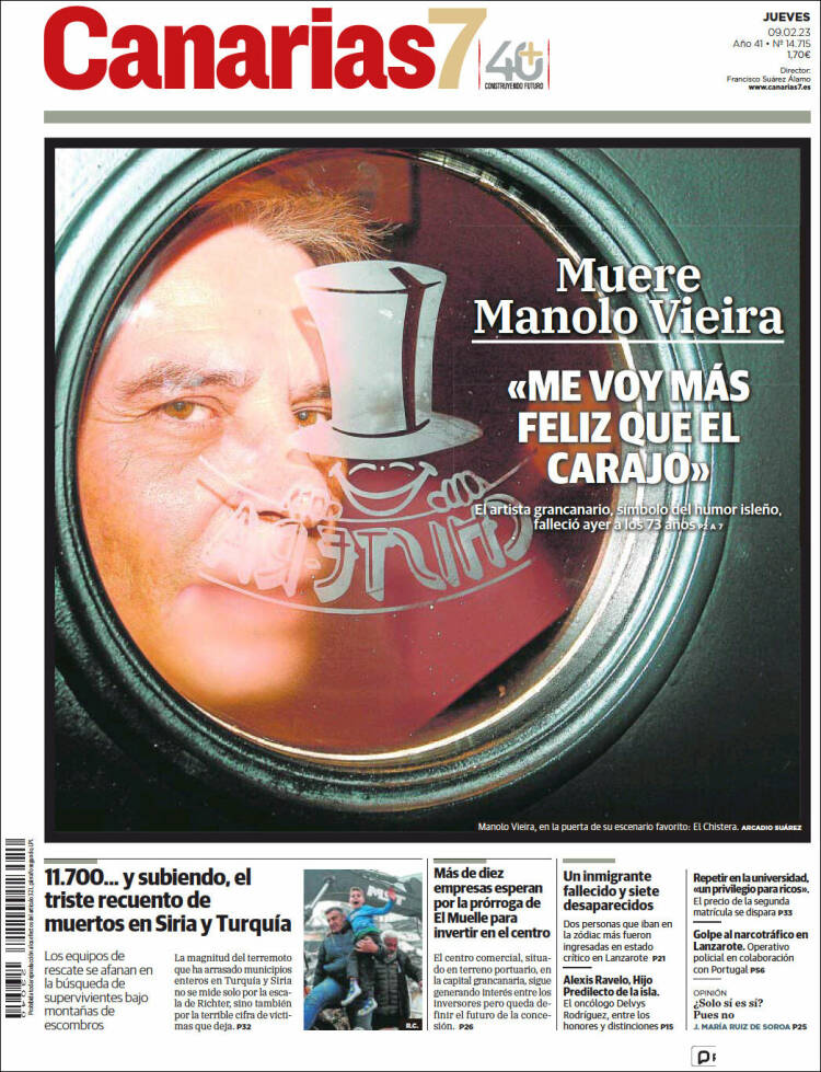 Portada de Canarias 7 (Espa&ntilde;a)