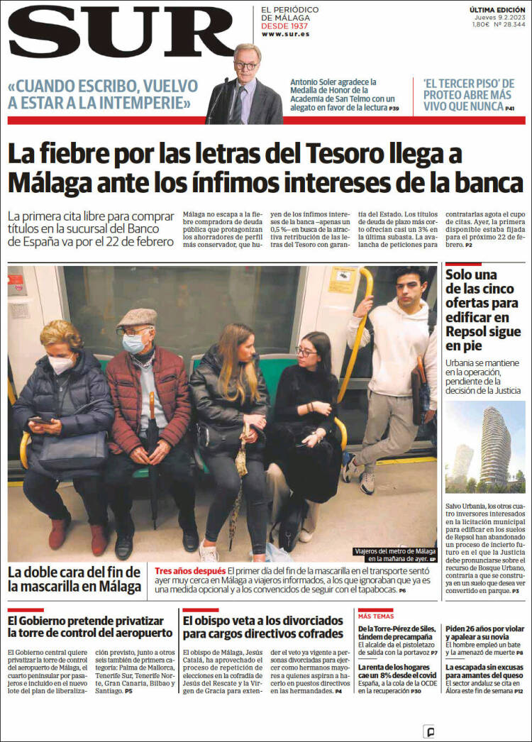 Portada de Diario el Sur (Espa&ntilde;a)