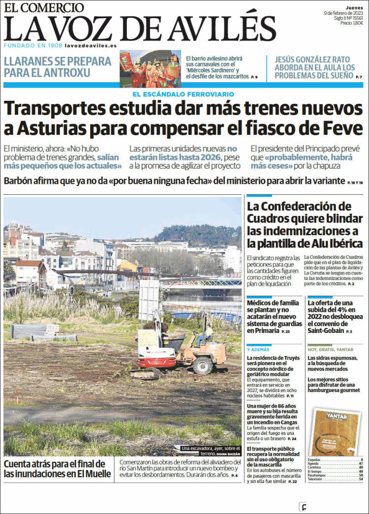 Portada de El Comercio - Avilés (Espa&ntilde;a)