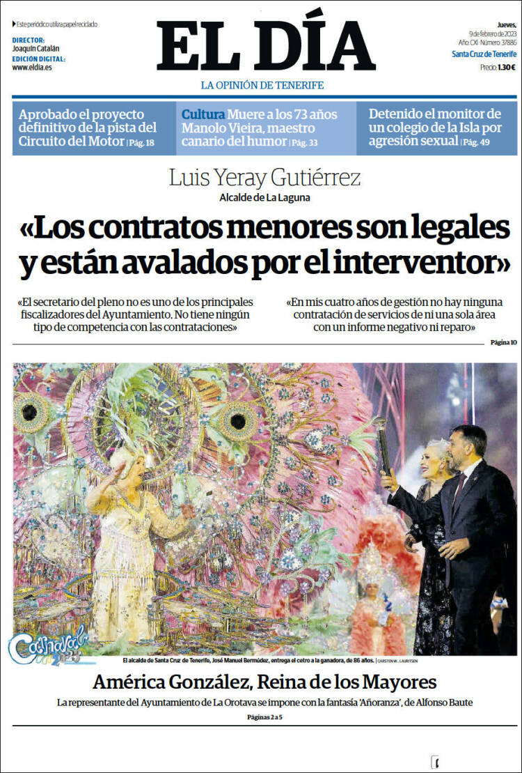 Portada de El Día (Espa&ntilde;a)