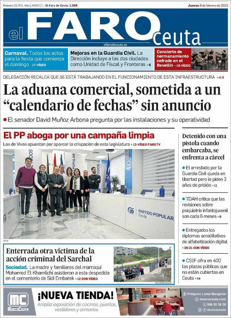 Portada de El Faro de Ceuta (Espa&ntilde;a)