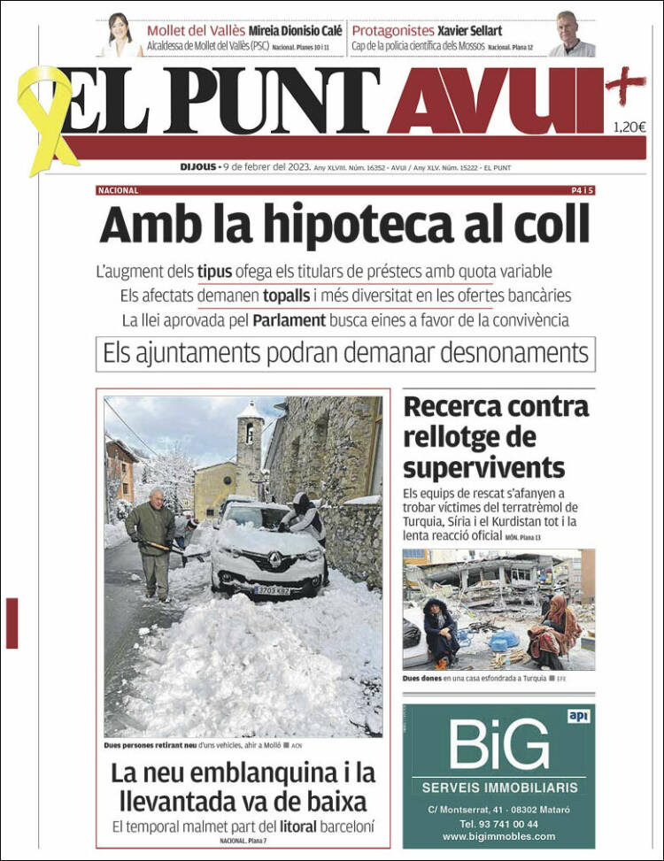 Portada de El Punt Avui (Espa&ntilde;a)