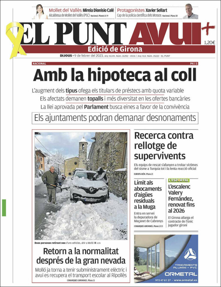 Portada de El Punt Avui - Girona (Espa&ntilde;a)