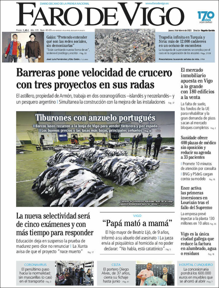 Portada de Faro de Vigo (Espa&ntilde;a)