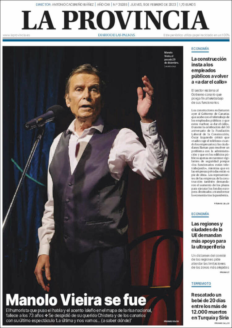 Portada de La Provincia (Espa&ntilde;a)