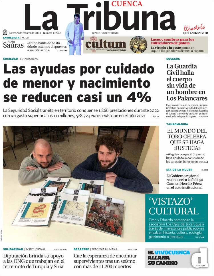 Portada de La Tribuna de Cuenca (Espa&ntilde;a)