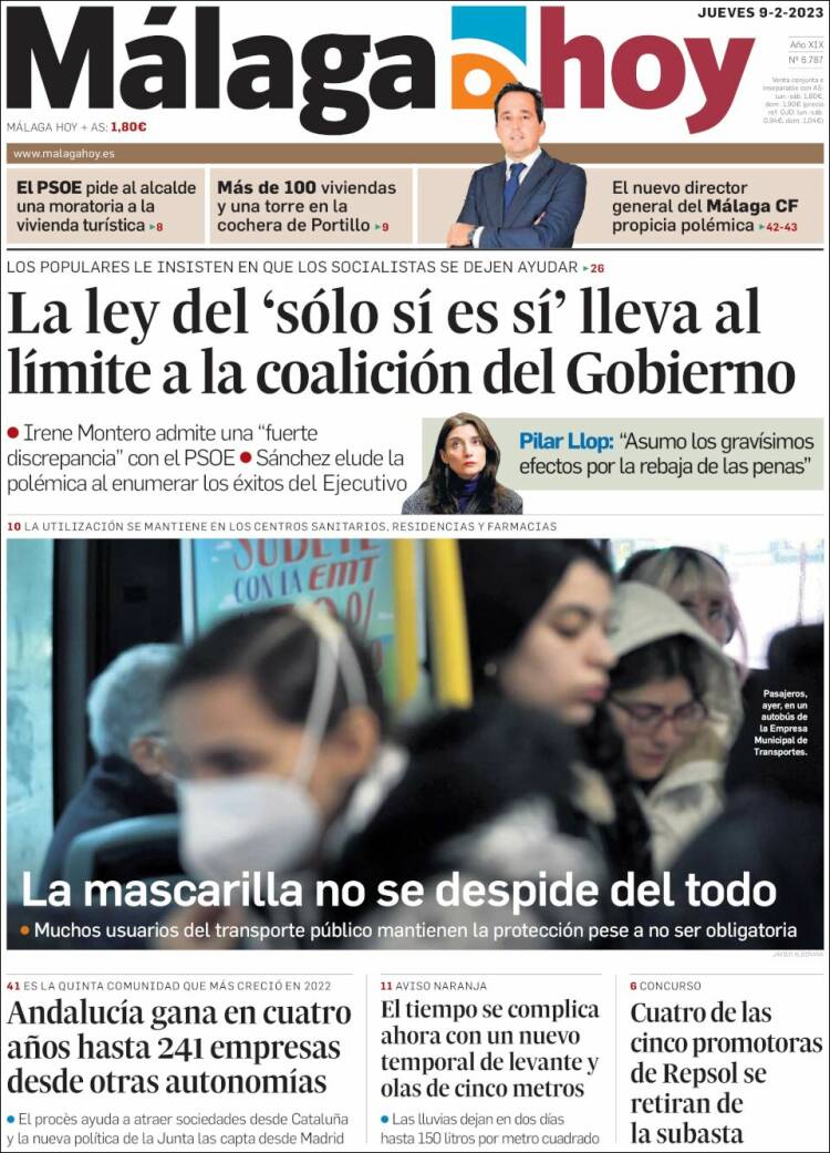 Portada de Málaga Hoy (Espa&ntilde;a)