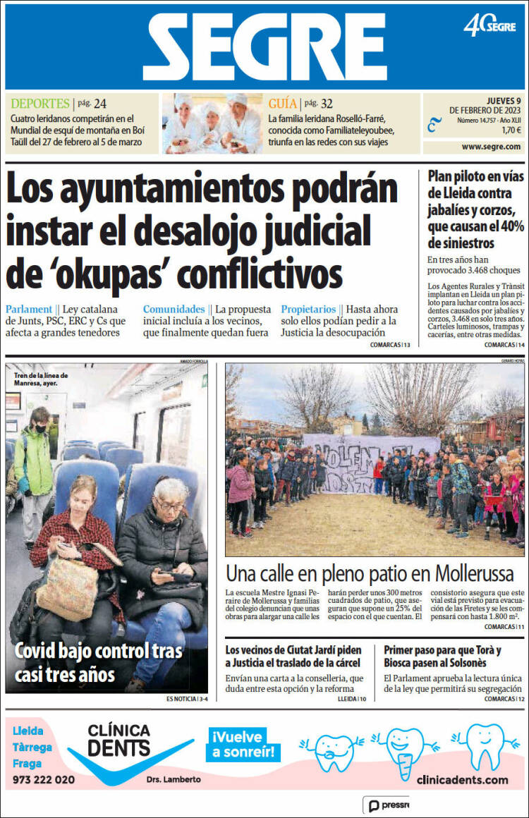 Portada de Segre  (Espa&ntilde;a)