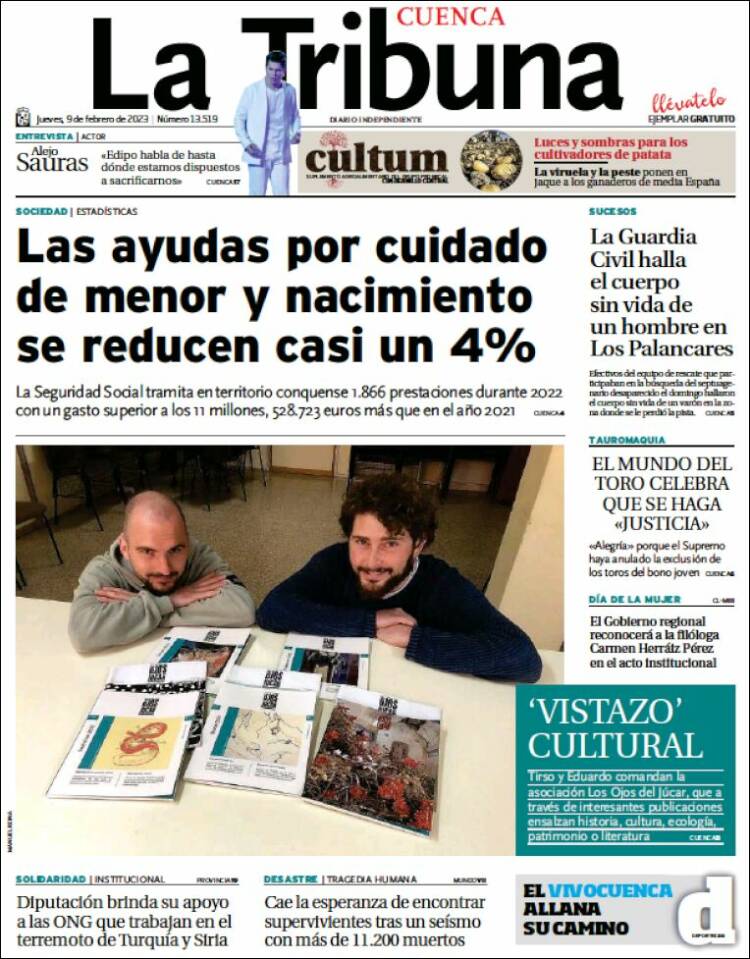 Portada de La Tribuna de Cuenca (Espa&ntilde;a)