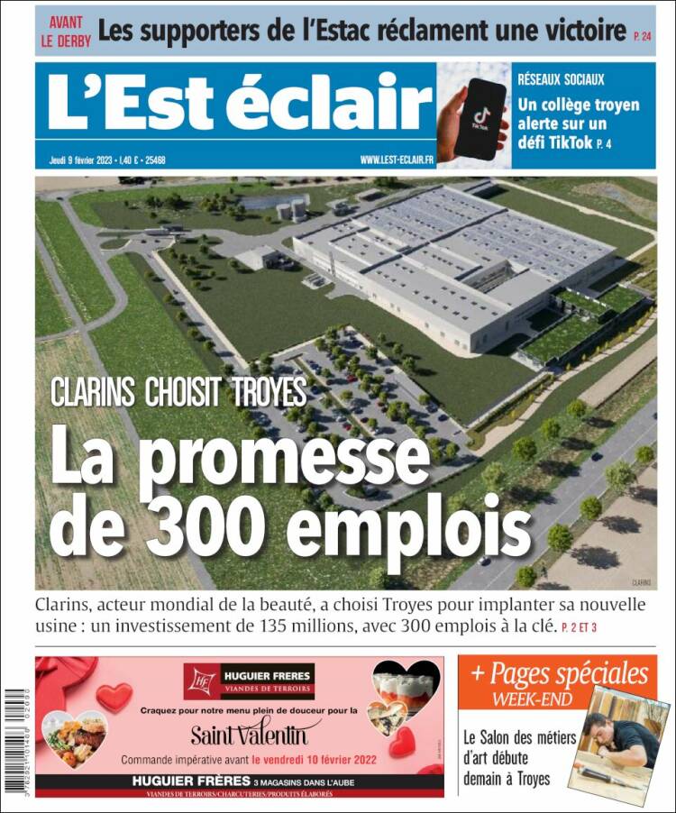 Portada de L'Est Eclair (France)