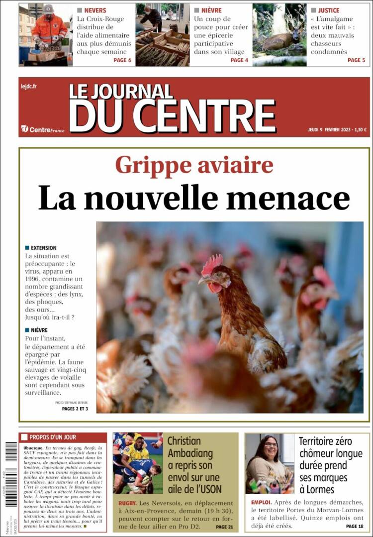 Portada de Le Journal du Centre (France)