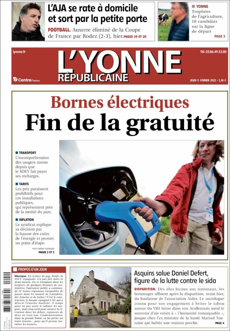 Portada de L'Yonne-Républicaine (France)