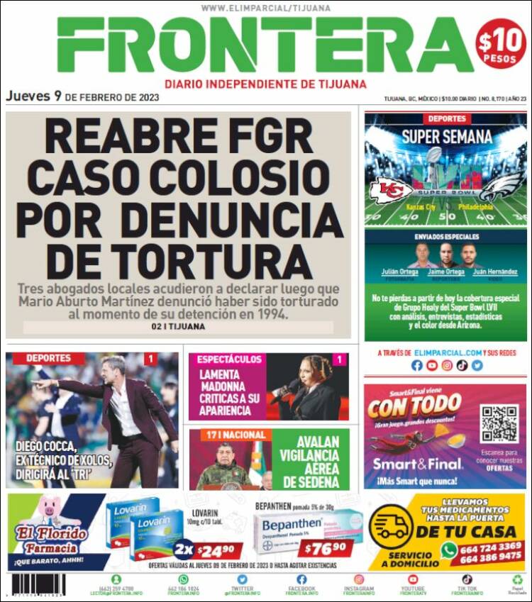 Portada de Frontera (México)