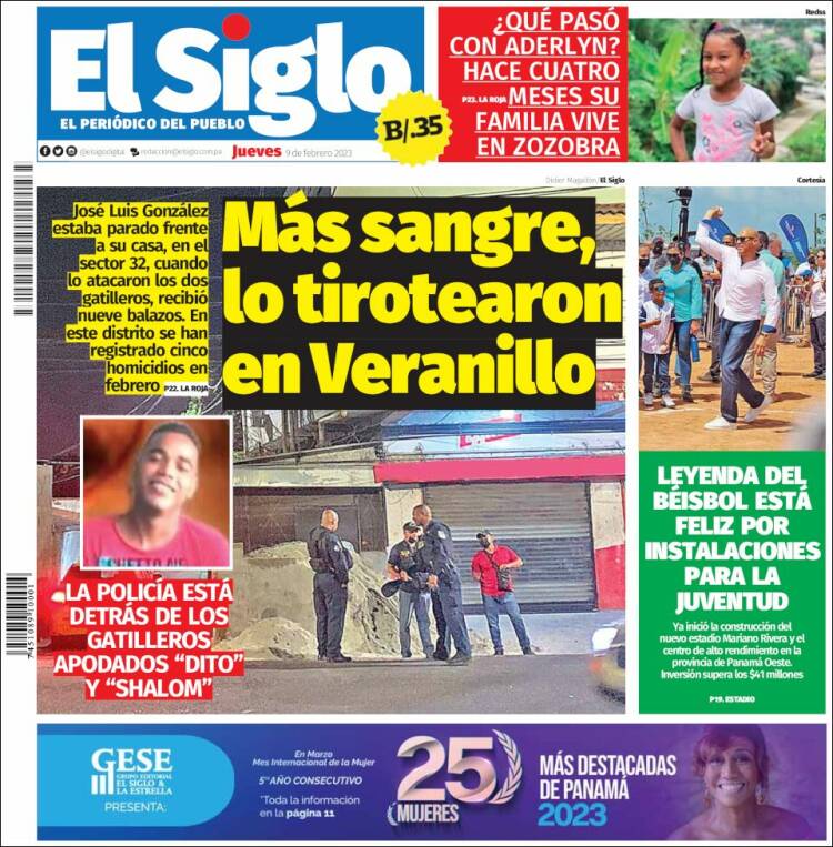 Portada de El Siglo (Panam&aacute;)