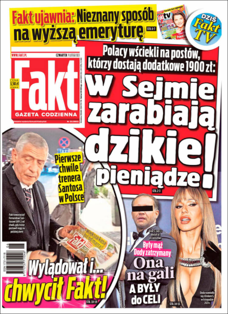 Portada de Fakt (Polonia)
