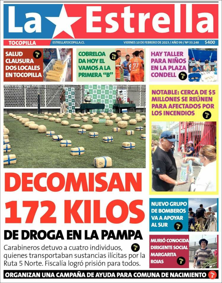 Portada de La Estrella de Tocopilla (Chile)