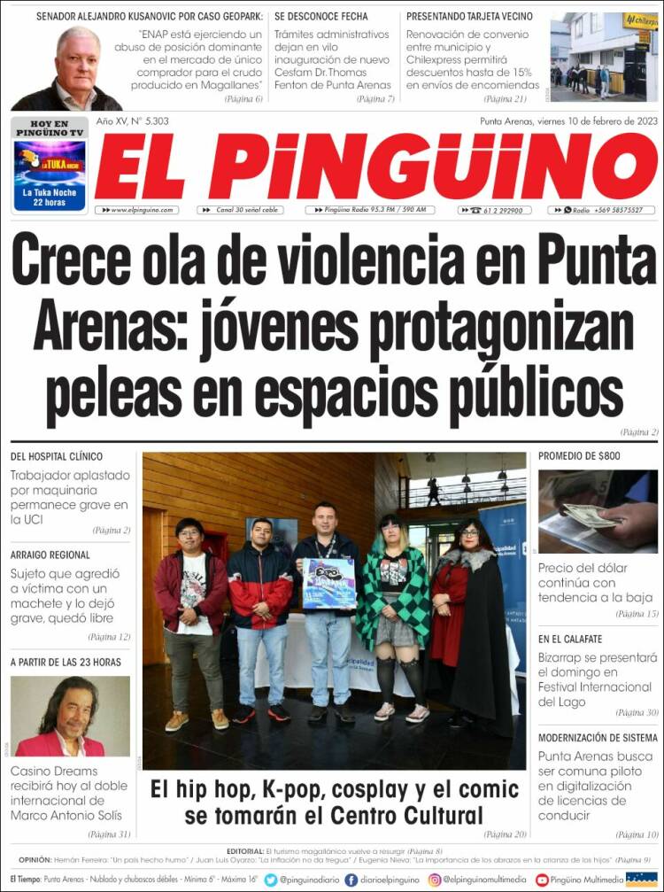 Portada de El Pingüino (Chile)