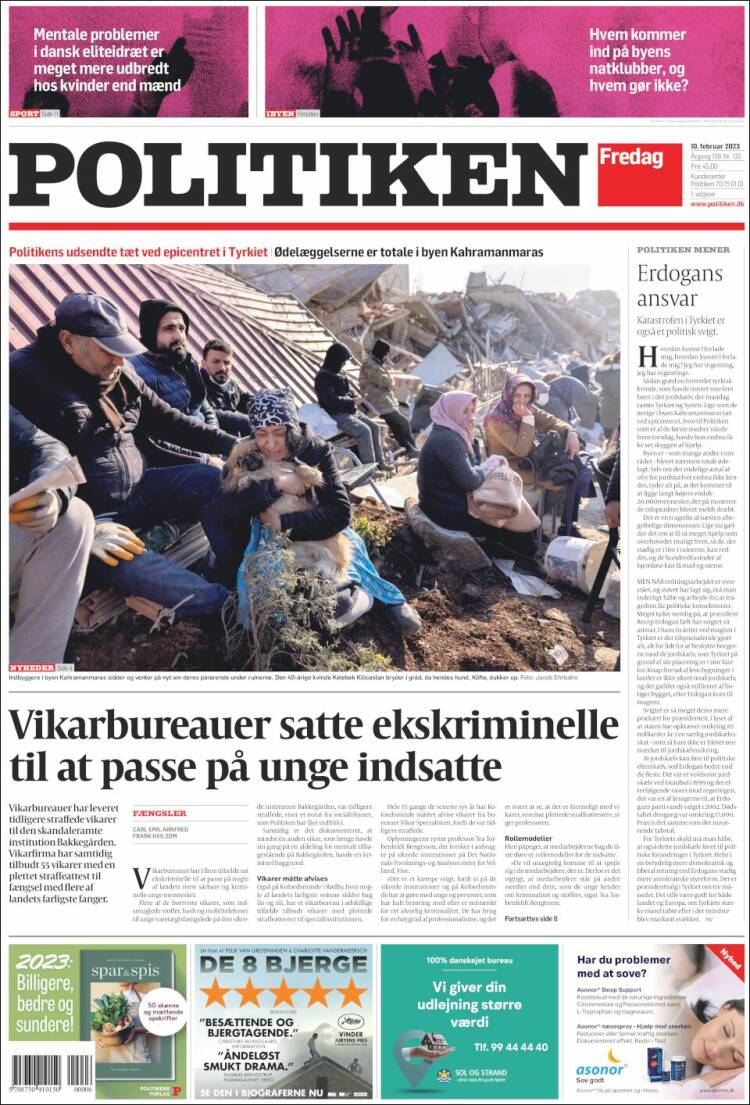 Portada de Politiken (Denmark)