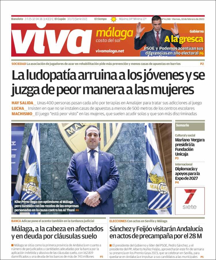 Portada de Viva Málaga (España)