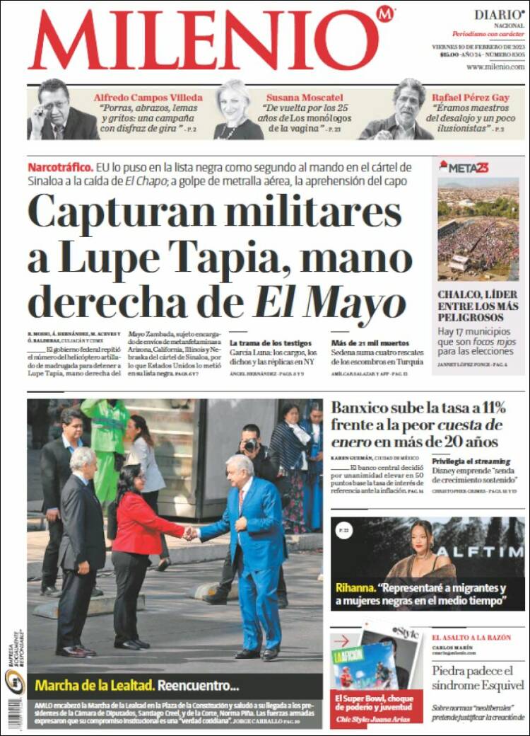 Portada de Milenio (México)