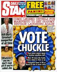 Portada de Daily Star (Royaume-Uni)