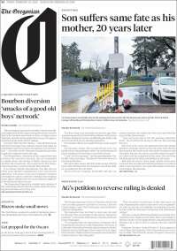 Portada de The Oregonian (USA)