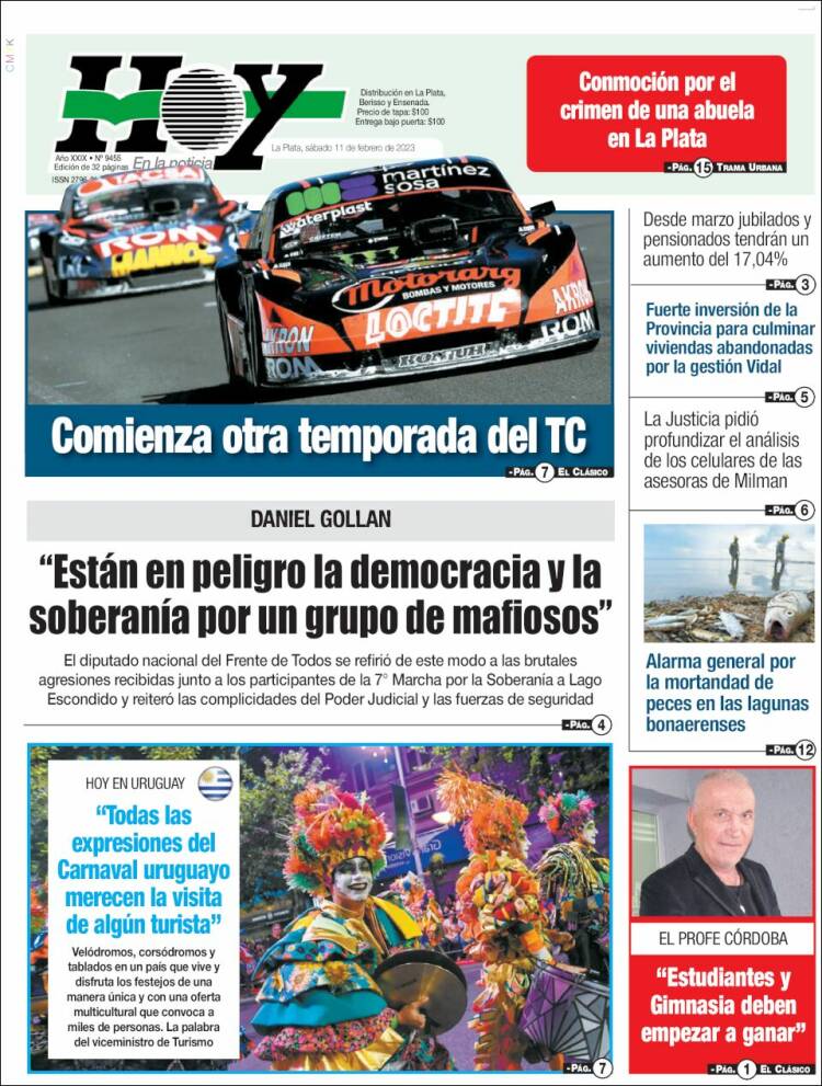 Portada de Diario Hoy (Argentina)