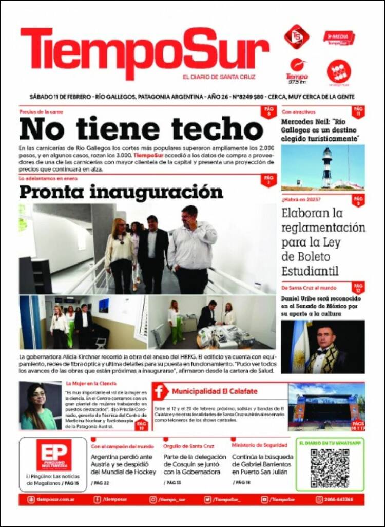 Portada de Tiempo Sur (Argentina)