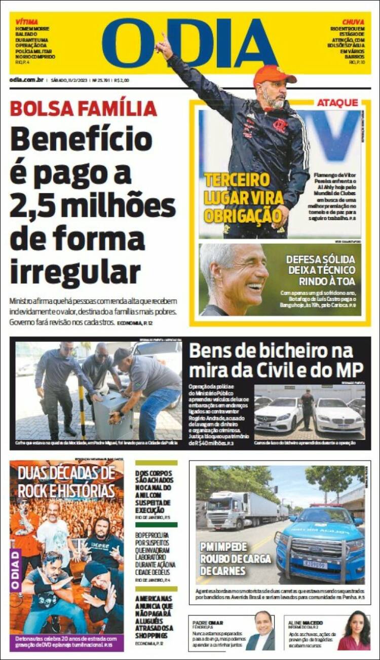 Portada de O Dia (Brasil)