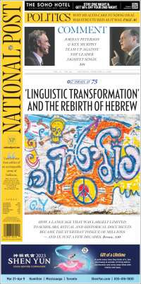 Portada de The National Post (Canada)