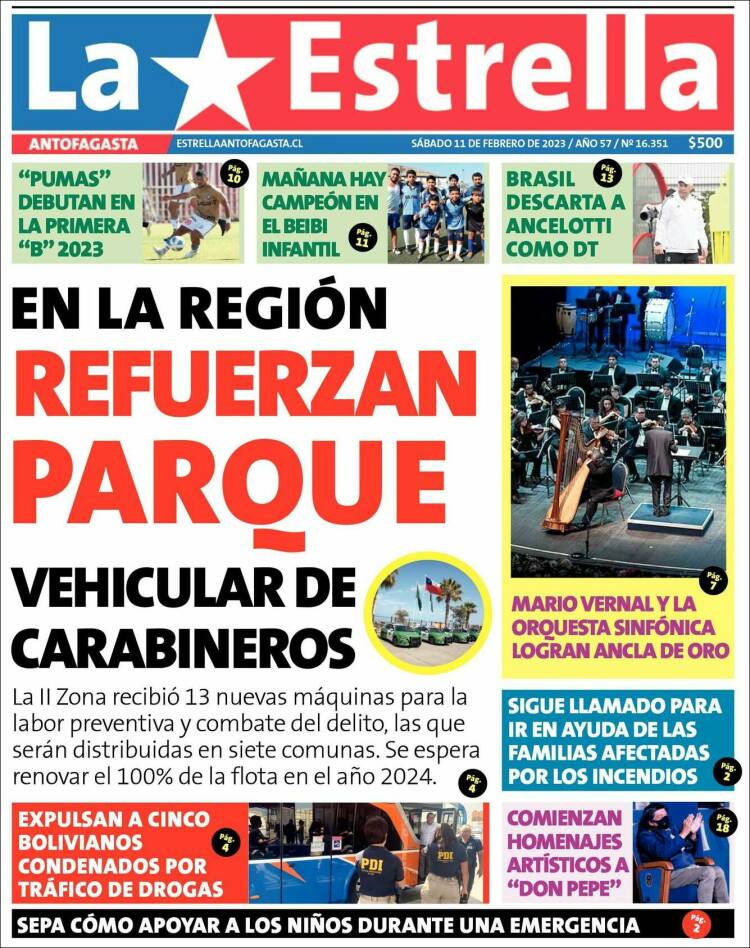 Portada de La Estrella del Norte (Chile)