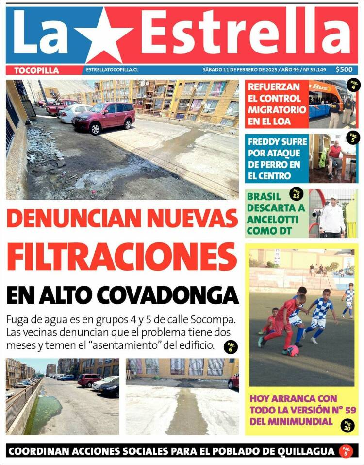 Portada de La Estrella de Tocopilla (Chile)