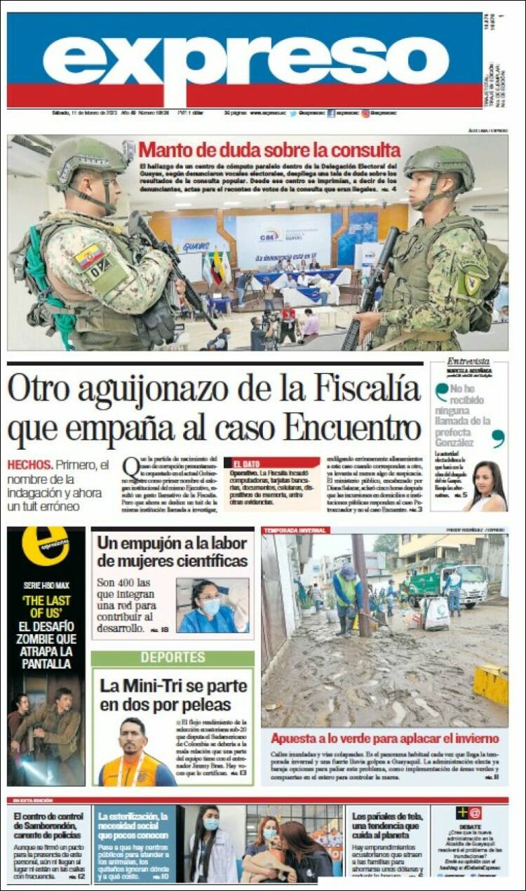 Portada de Expreso (Ecuador)