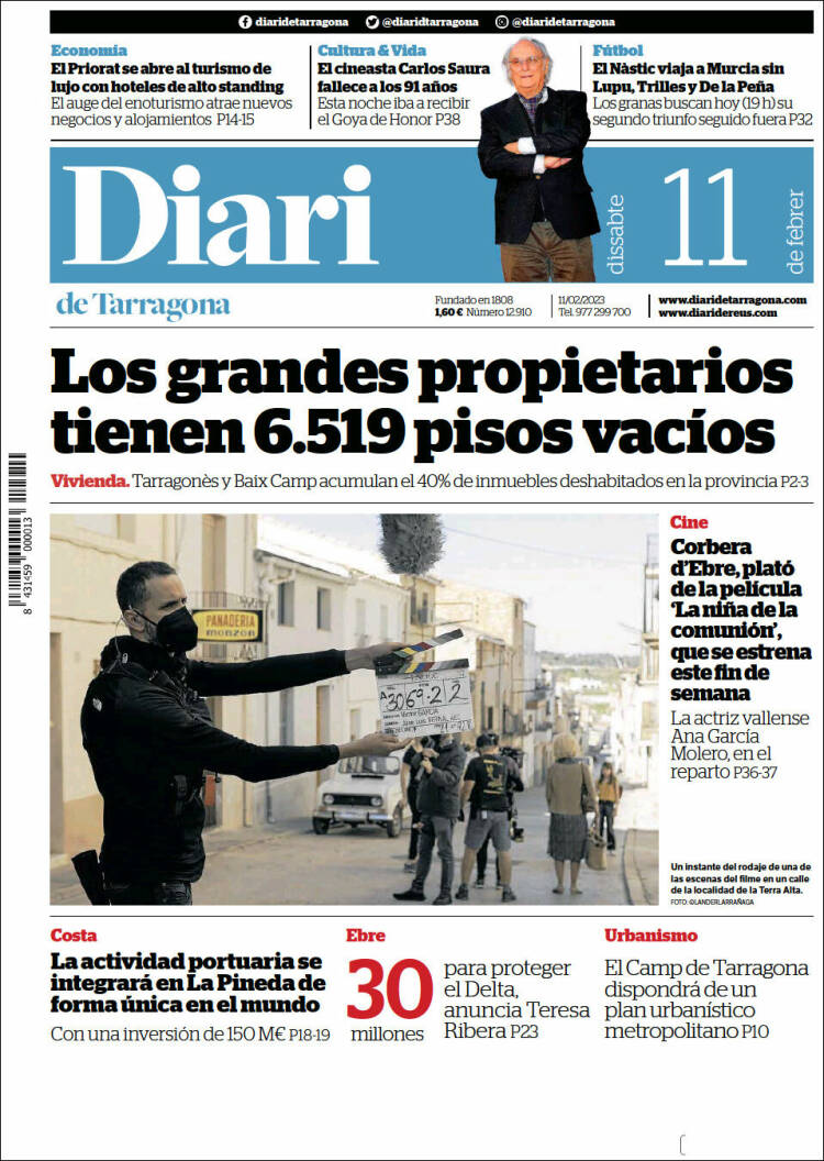 Portada de Diari de Tarragona (Spain)