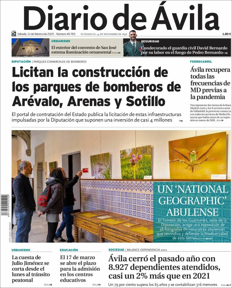 Portada de Diario de Ávila (Spain)