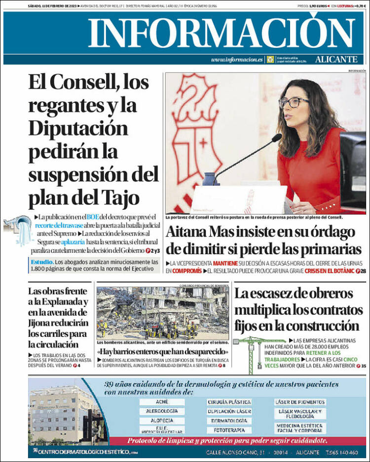 Portada de Diario Información (Spain)