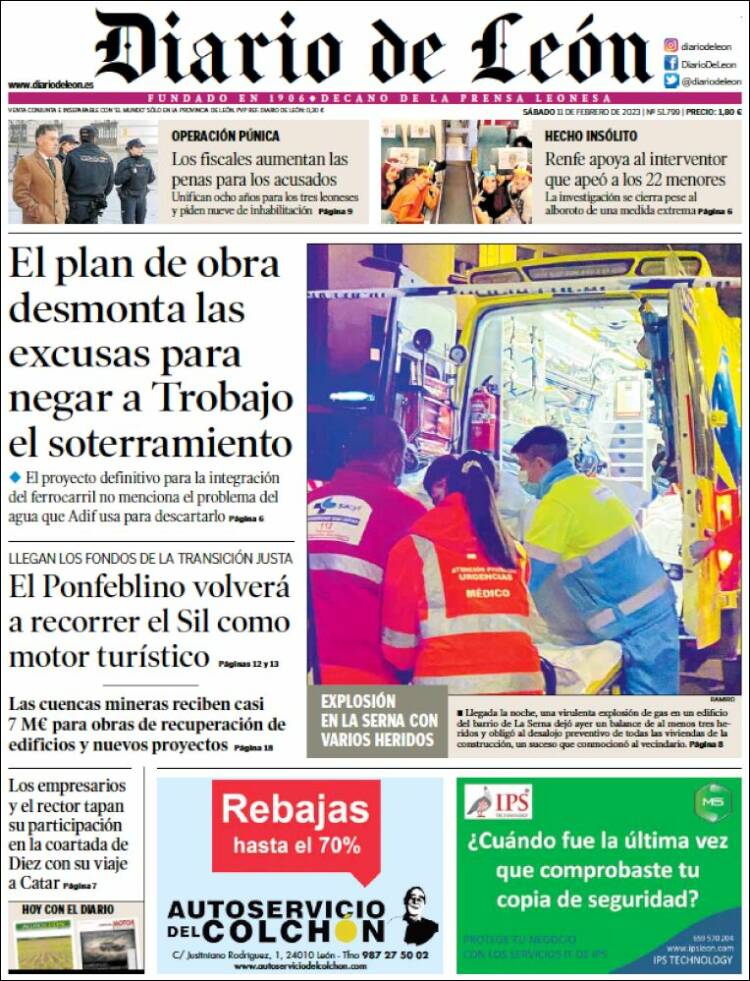 Portada de Diario de León (Spain)