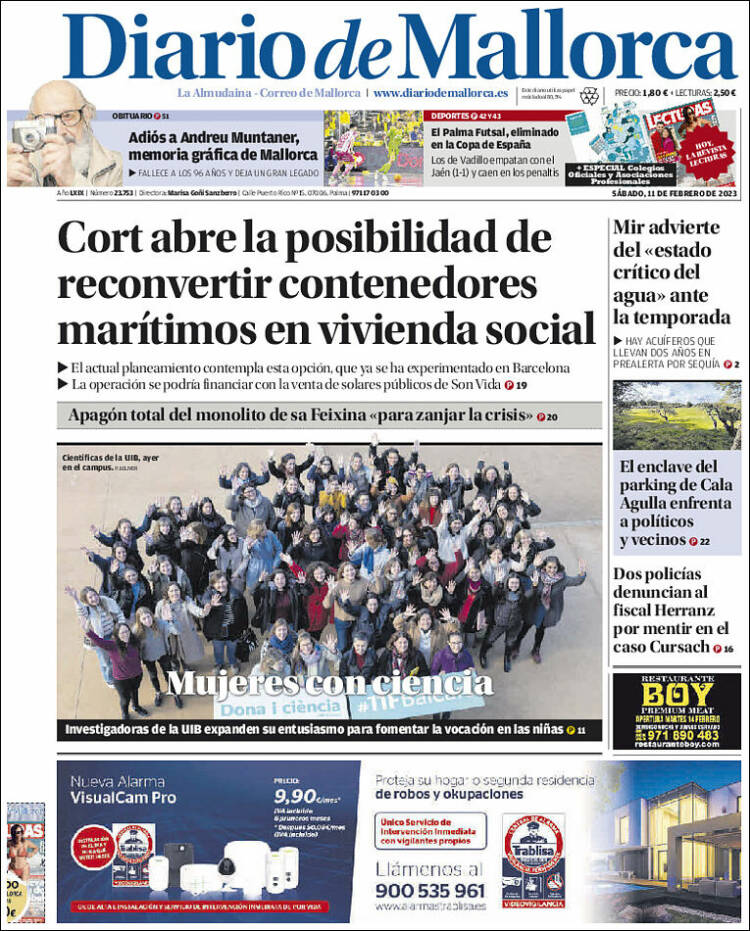 Portada de Diario de Mallorca (Spain)