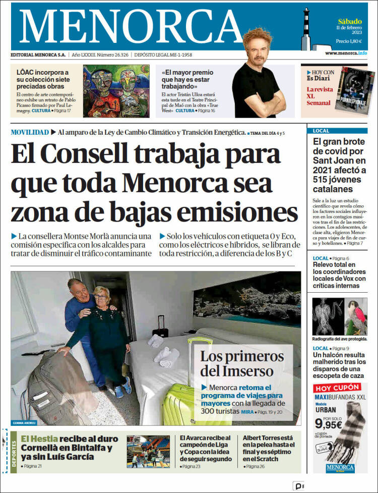 Portada de Menorca - Diario Insular (Spain)