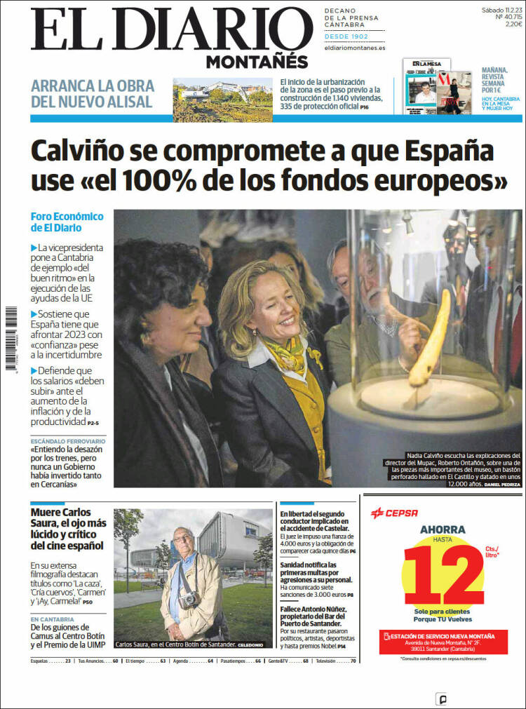 Portada de El Diario Montañés (Spain)