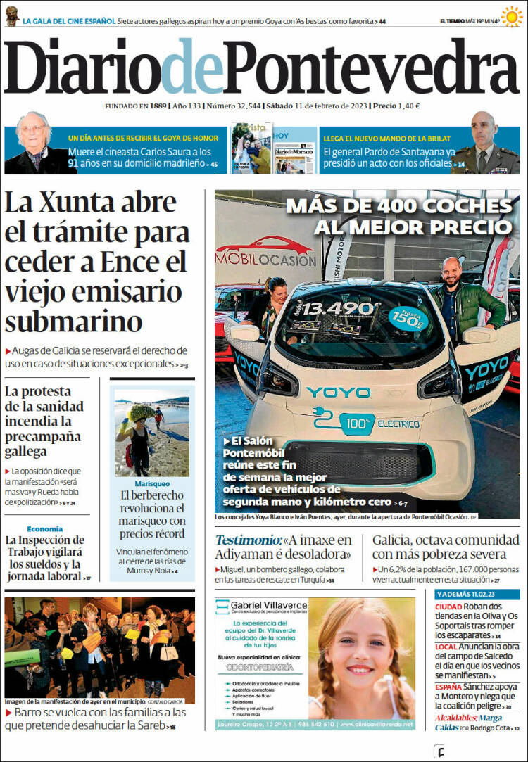 Portada de Diario de Pontevedra (Spain)